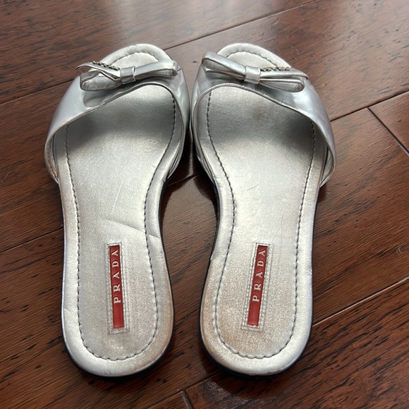 Prada Silver Flats - Picture 3 of 4